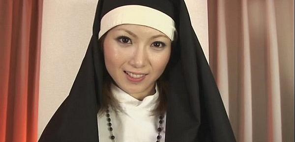  Unholy nun fucking Rika Sakurai gets it in the ass